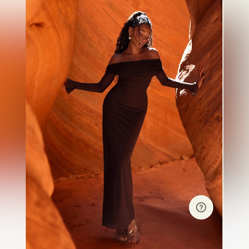 Meshki Josie off shoulder maxi dress